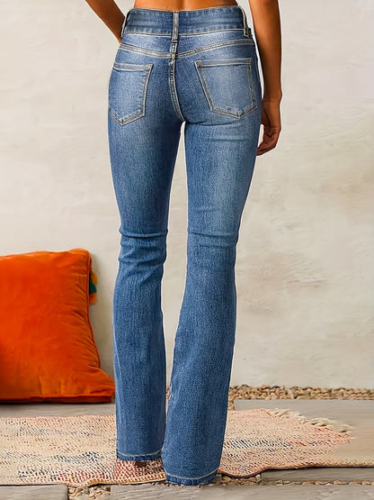 Prio Moda | High-waisted jeans with flared legs
