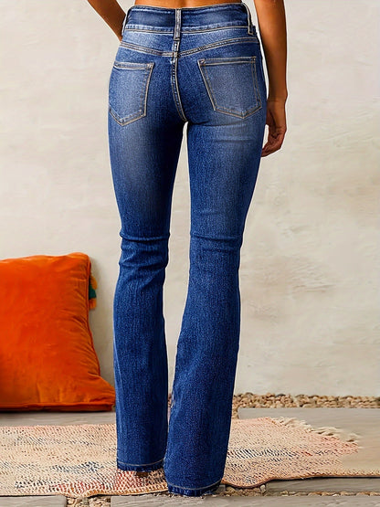 Prio Moda | High-waisted jeans with flared legs