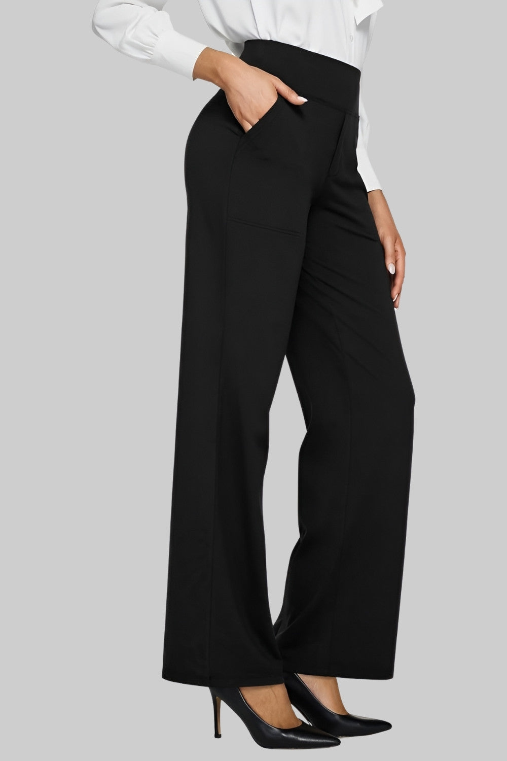 Prio Moda | Elastic trousers with pockets